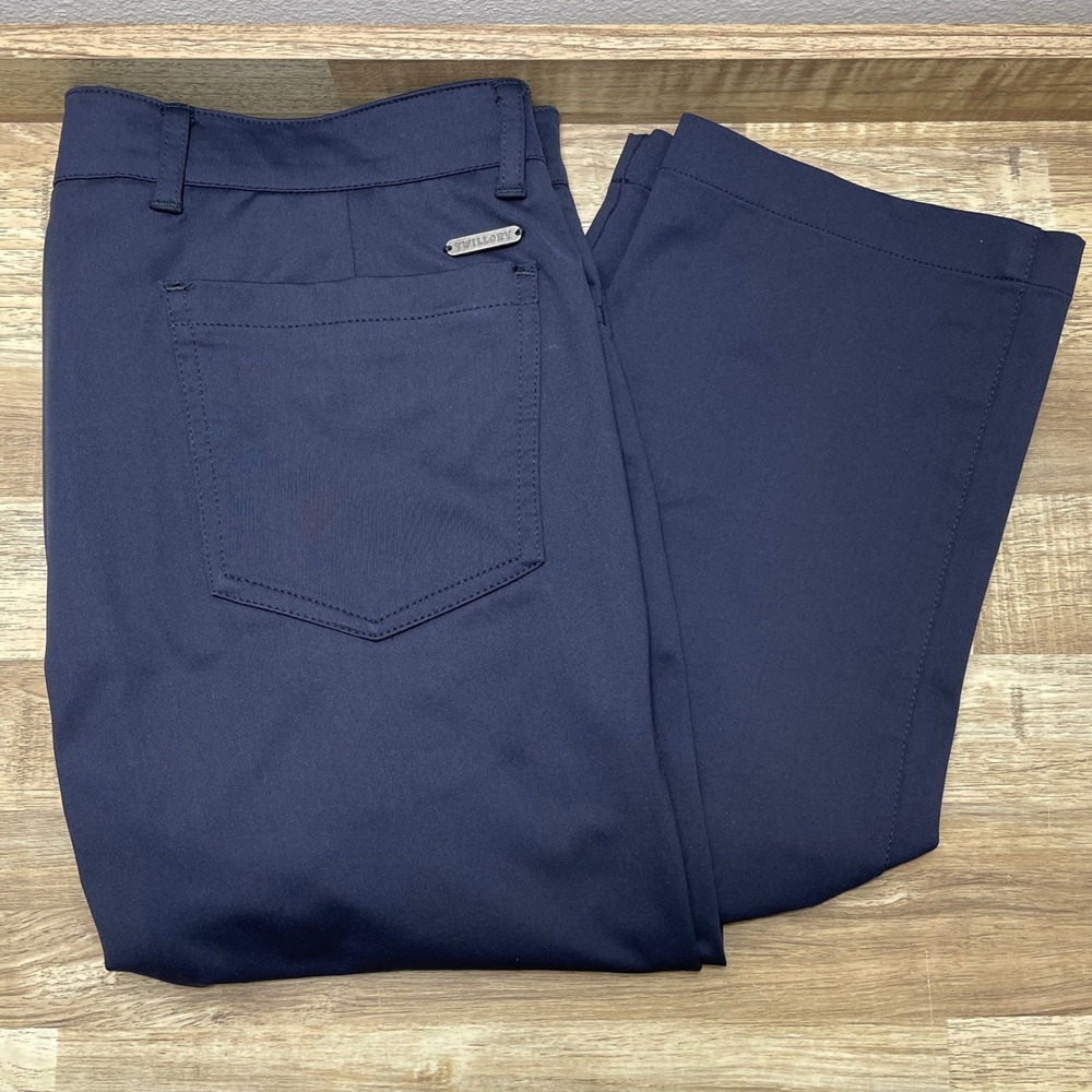 Twillory Performance Tailored Fit Tech Chinos Golf Pants Mens 33x32 Blue 29" ins